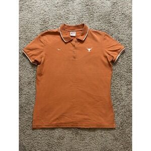 Girls Nike NCAA Texas Longhorns Short Sleeve Polo - Youth Large 12/14